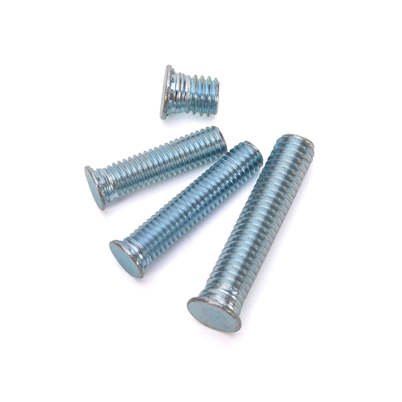ISO Standard Stainless Steel Capacitor Discharge Welding Self-Locking Bolt Welding Stud with Blue White Zinc Coating