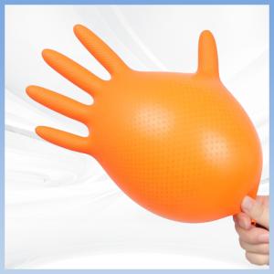 Wholesale Diamond Textured Disposable Nitrile Gloves Orange Nitrile Latex Free Gloves from china suppliers