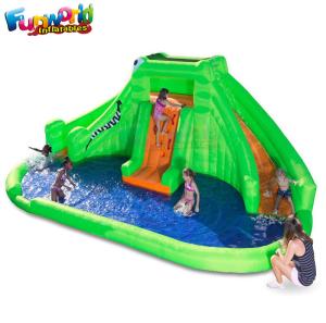 Wholesale Green Tarpaulin TUV Outdoor Inflatable Water Slides from china suppliers