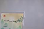 Modern 4*6 Inch Acrylic Sign Holder Clear Picture Photo Frames With Wood Base