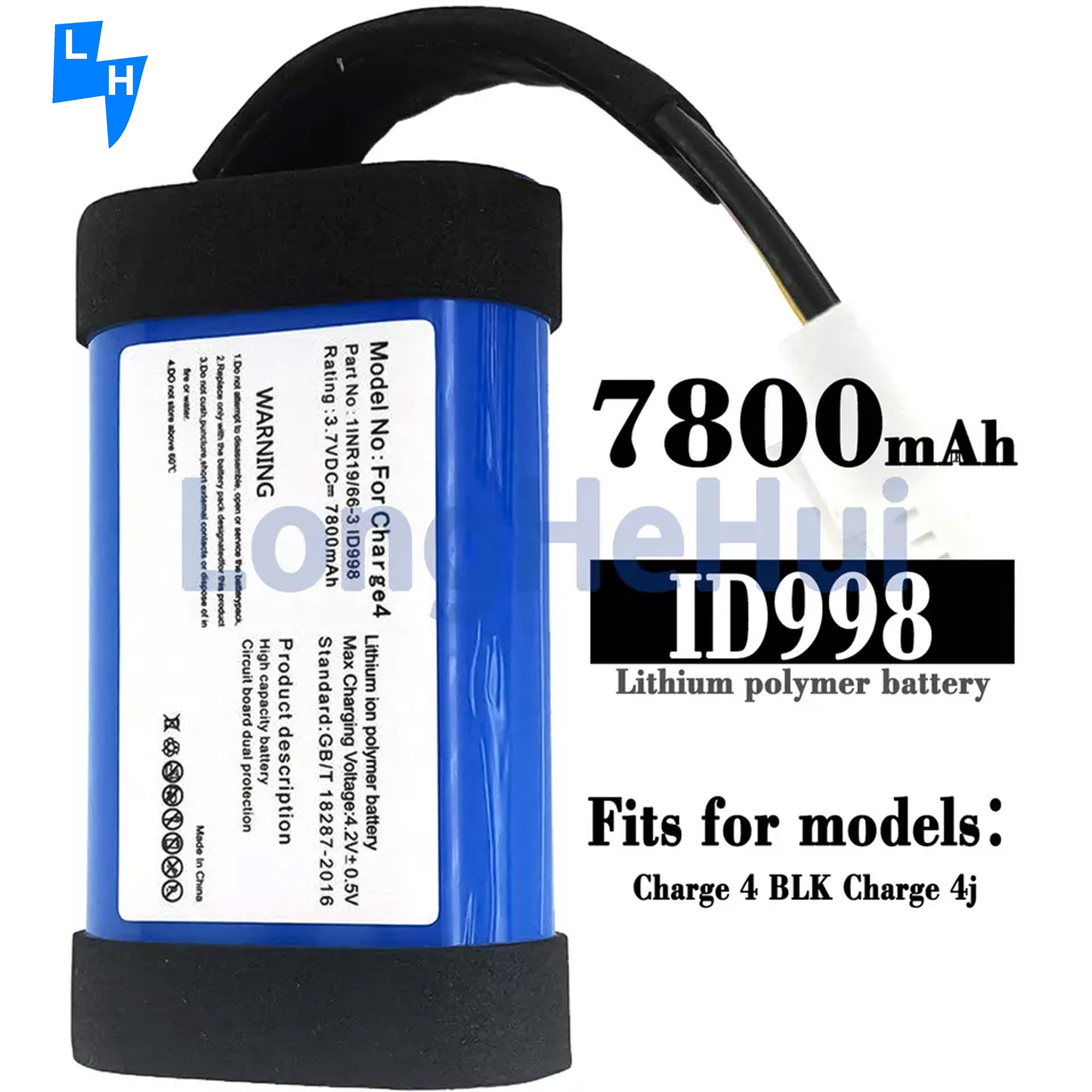 Custom Logo Rechargeable Batteries for JBL-Charger 4 4J 3.7V 7800mah 10200mah Speaker