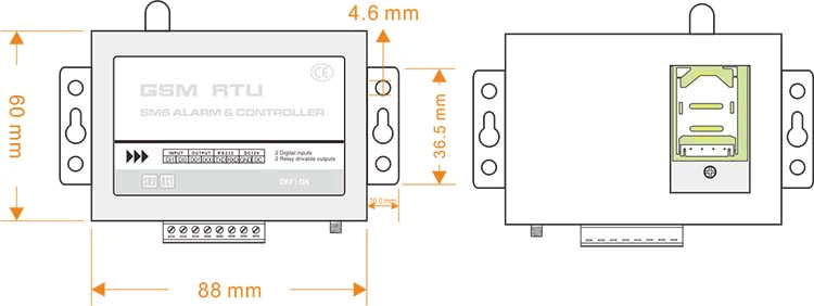 CWT5005 GSM 3G 4G controller, sms remote control switch relay, 3G 4G sms alarm module, 3G 4G gsm io module