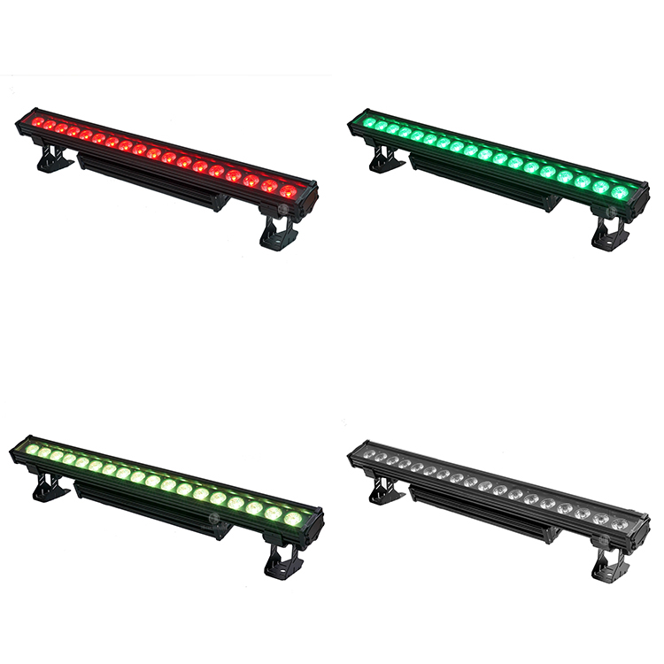 18pcs 18W RGBWA UV 6in1 LED Wall Washer Waterproof Stage Bar for AC90-240V/DC12-24V