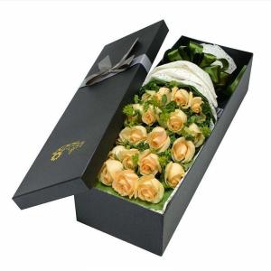 Wholesale Black Customized Color Printed Luxury Cardboard Paper Flower Rose Pack Box Bags Valentine'S Day Gift Packaging from china suppliers