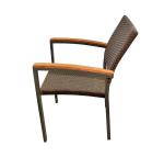 SGS Approval Height 86cm Outdoor Rattan Dining Chairs For Cafe Shop