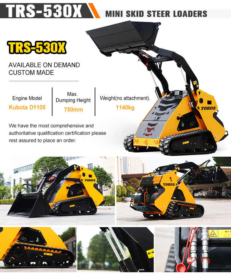 TOROS Diesel Skid Steer Construction Equipment With 4-6In Ground Clearance