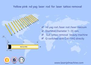 Wholesale Medical Nd Yag Laser Tattoo Removal Machine Rod Yellow Pink Crystal 5*85mm from china suppliers