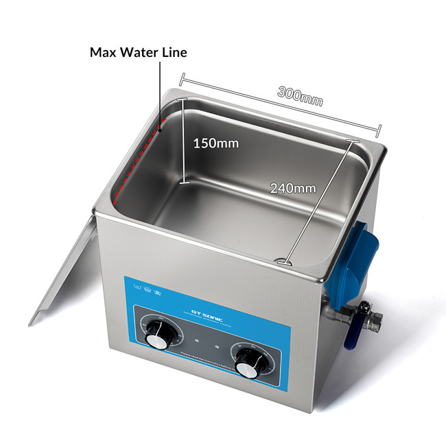 9L 200W Ultrasonic Cleaning Machine Ceramic Heater GT SONIC Ultrasonic Cleaner