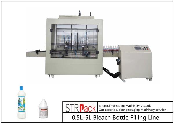 Anti Corrosive Automatic Liquid Filling Machine , 84 Disinfectant / Bleach