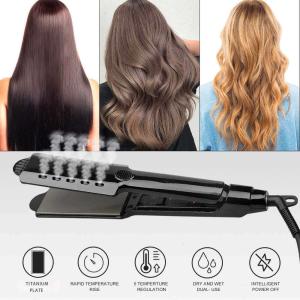 Wholesale Adjustable 65W 44mm Titanium Plate Hair Straightener LED Five Light from china suppliers