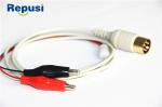 Shielded Alligator Clip Recording Cable For Adhesive Tab Electrodes Wire Length