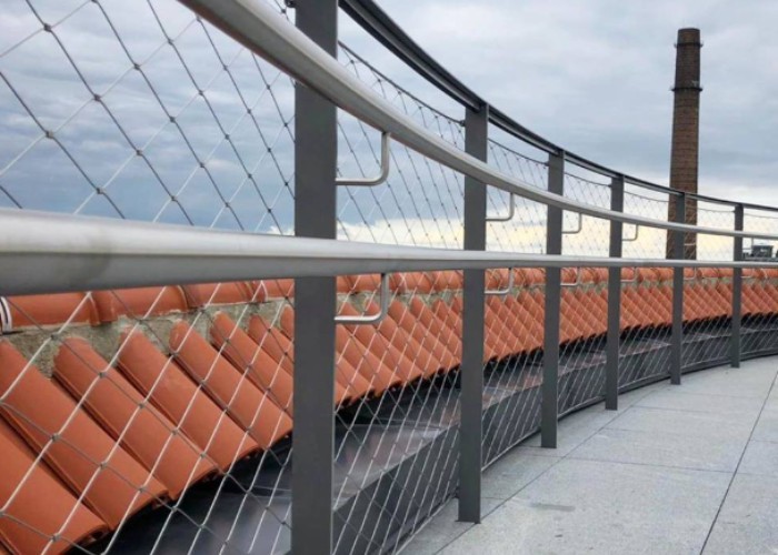 316 Rope Net Fence 35*35mm Opening Stainless Steel Wire Rope Mesh