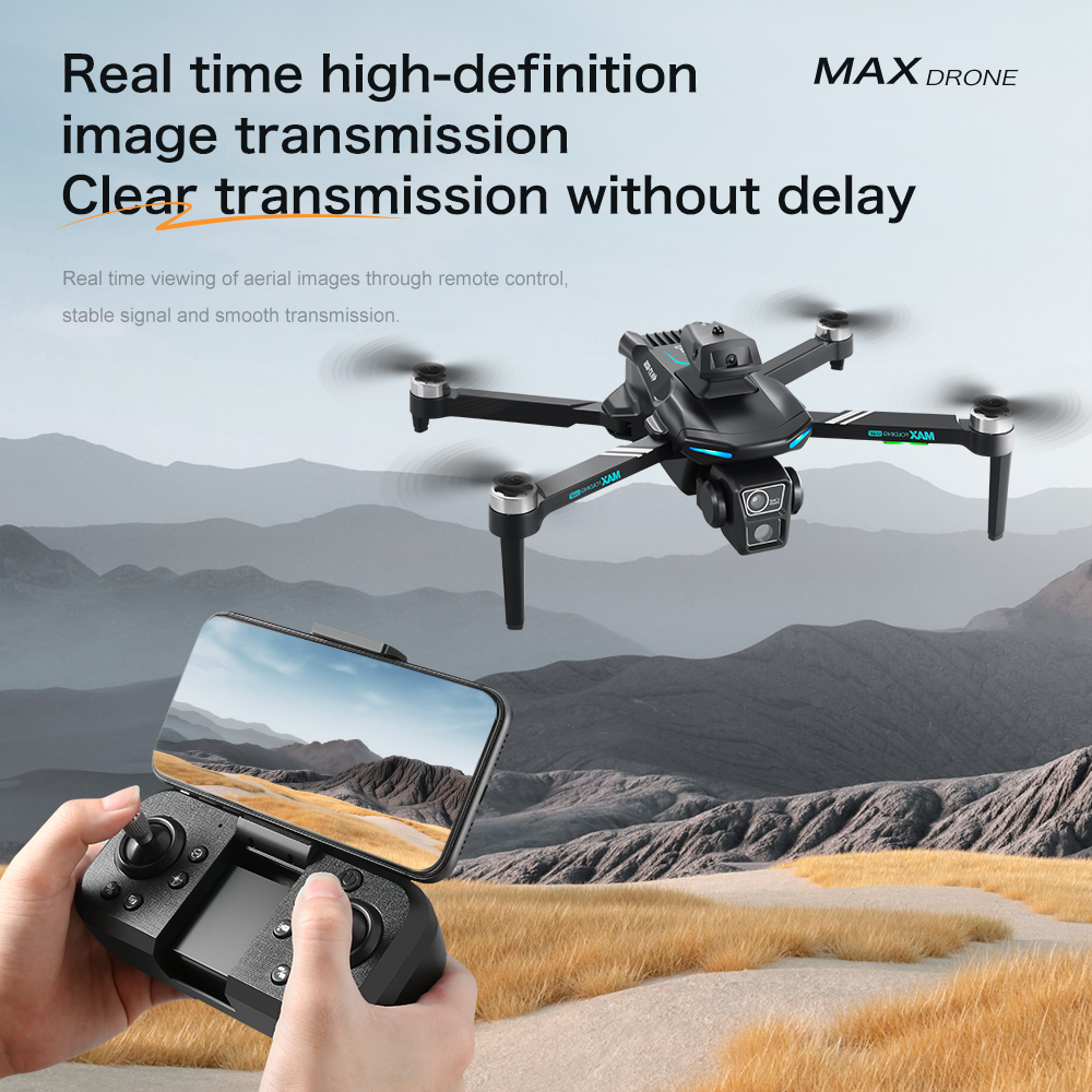 Drone Type Xt606 Aerial Airplane 2.4g Wifi Fpv Real Time Transmission Brushless Motor Drone 4k Pro 100m App Control One Key Takeoff Landing