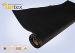 Black Fire Retardant Blanket Glass Fiber Roll Compenstor Cloth 1.2mm Thermal