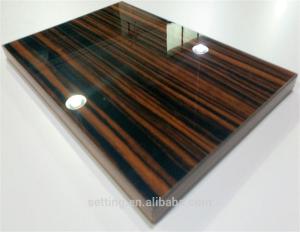 Wholesale acrylic mdf board veneer grain kitchen door from china suppliers