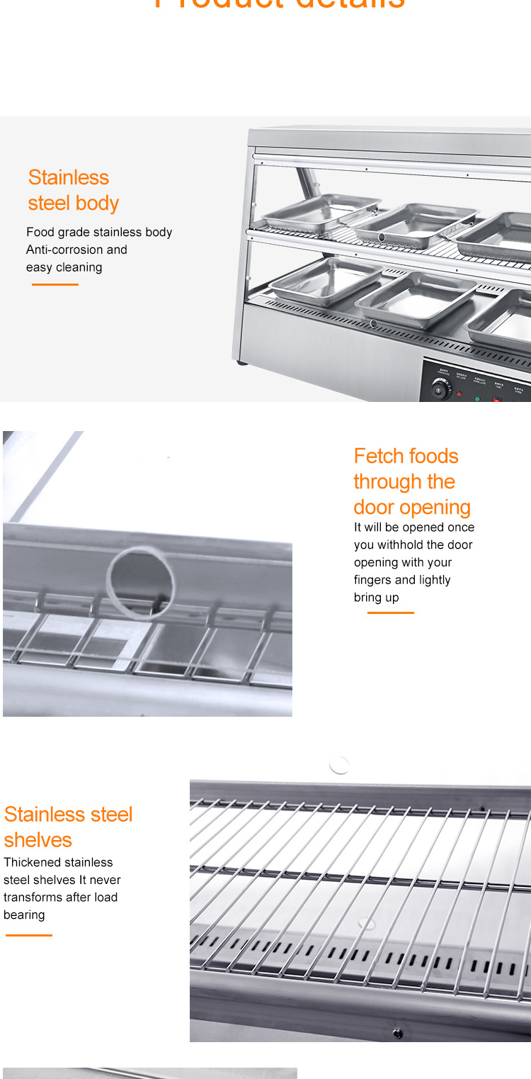 CE Certification Commercial Acrylic Bakery Display Cabinet with Electric Power Source