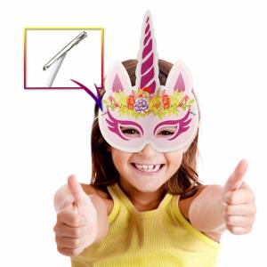 Wholesale Party Rainbow Unicorn Paper Mask For Kids Glitter Surface Finishing from china suppliers
