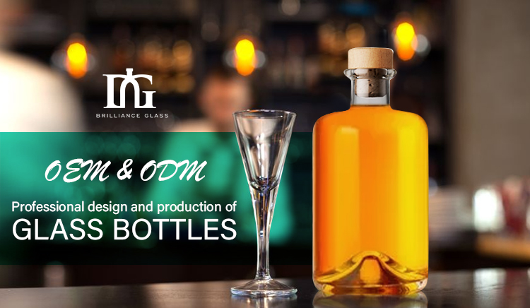 375ml Transparent Round Empty Super Flint Glass Liquor Wine Whisky Vodka Tequila Bottle