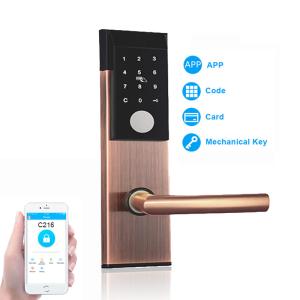 Wholesale 4 Colors Optional Stainless Steel Electronic Smart Door Locks with Password Card App from china suppliers