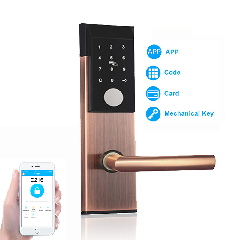 4 Ways Apartment Smart Door Lock TT Smart Deadbolt Door Locks