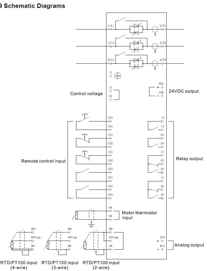 220V To 220V Three Phase Motor Starter 7.5KW Soft Starter