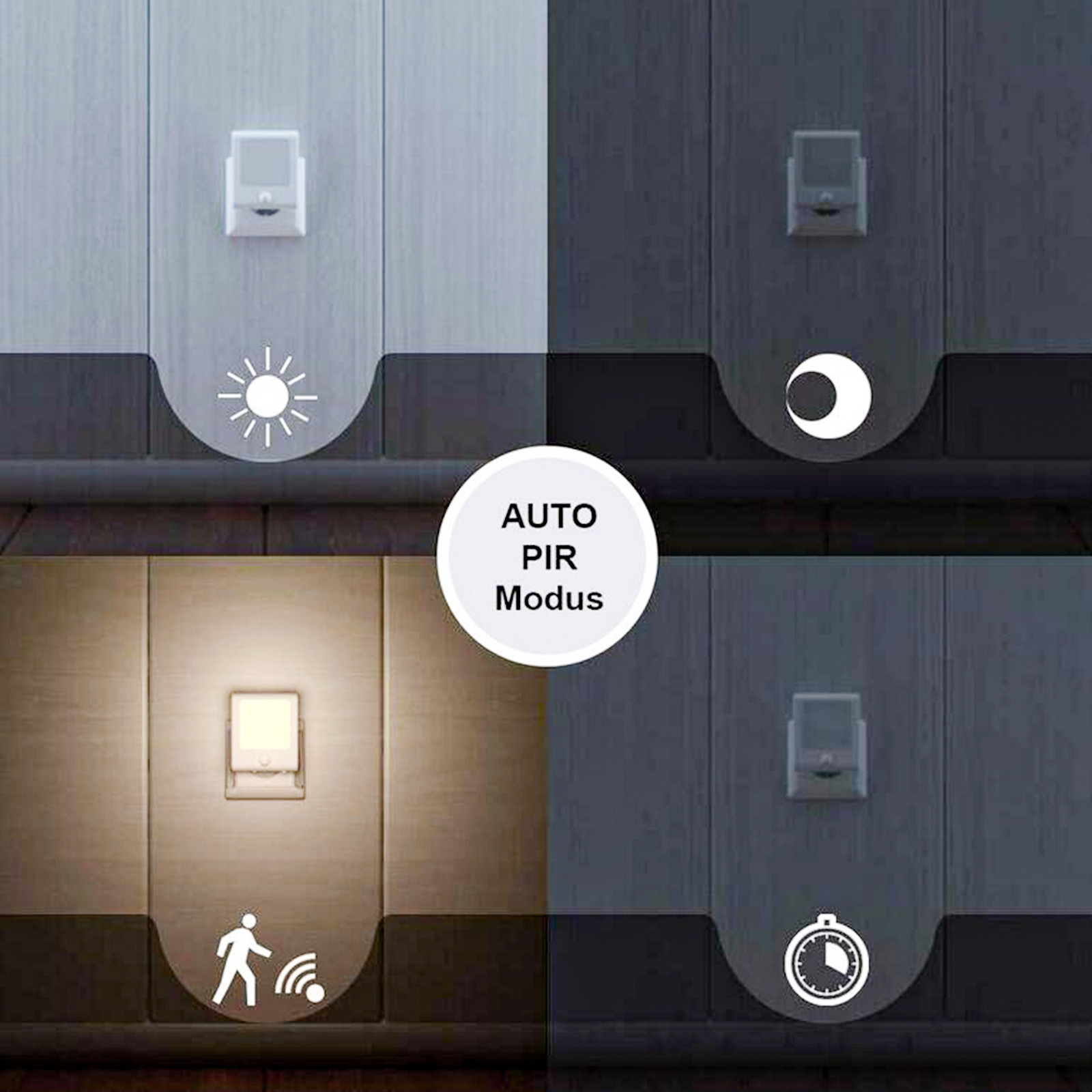 Dusk to Dawn Brightness Adjustable Plug in Motion Sensor LED Night Light