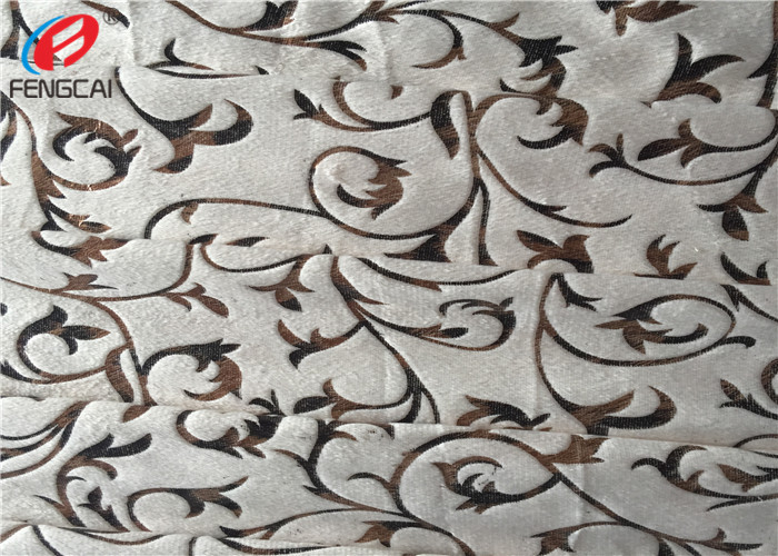 Embossed / Printing Velboa Polyester Velvet Fabric , Upholstery Material Eco Friendly