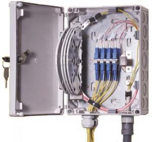 Wholesale IP55 OF Indoor / Outdoor Fiber Termination Box ,8 Fibers Small Optical Termination Box from china suppliers
