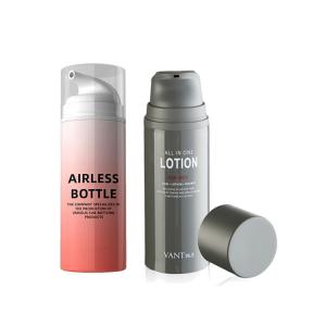 China 100 ml 150 ml Round Shape White  PP Cosmetic Airless Bottle with Pump for Cream on sale