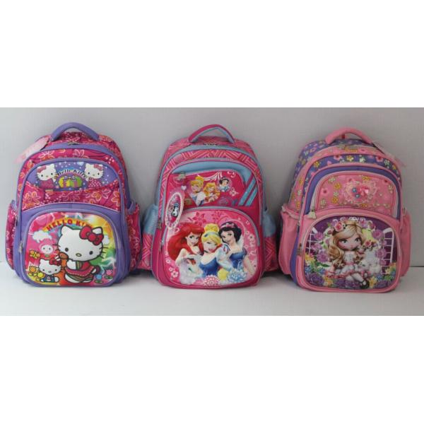 Large School Roller Backpack 16" Trolley Rolling Bag Black