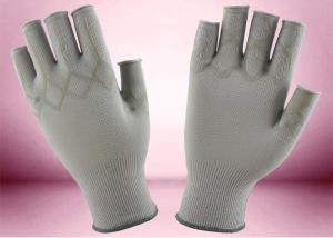 Wholesale Nylon Knitted Working Hands Gloves Half Fingerless With Customized Dots from china suppliers