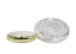 15g 30g 50g Ivory Acrylic Cosmetic Cream Jar , Cosmetic Cream Containers Golden