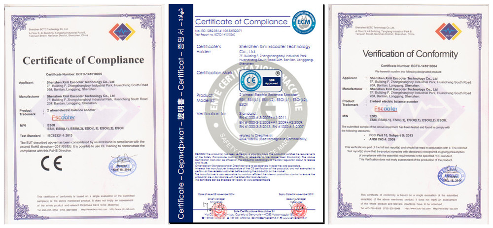 Certificates