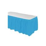 KINSHUN Ivory Disposable Waterproof Table Skirt Plastic Party Table Skirt