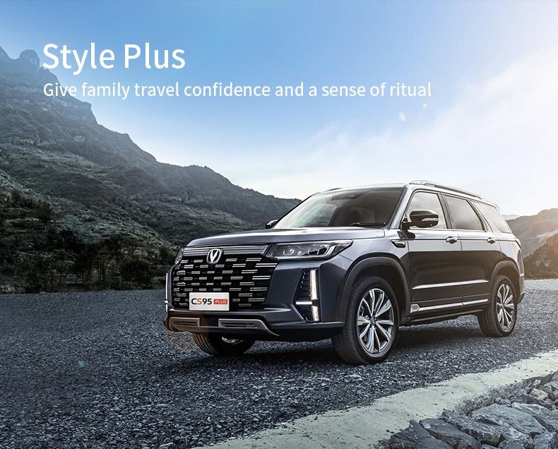 Luxury Design Changan CS95 PLUS Left Steering Two-wheel Drive Large SUV Maximum Power 150-200Ps Displacement 1.5-2.0L