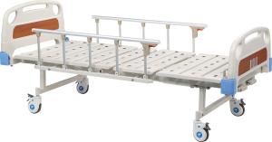Wholesale Powder Coating Manual Hospital Bed For Patient 4 Double - Side Silcent Wheels from china suppliers