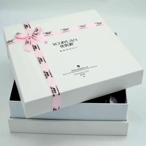Wholesale 300g White Luxury Gift Boxes 30cm x 30cm MDF Skincare Personal Care Packaging Box With Ribbon from china suppliers
