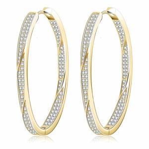 Wholesale New Fashion S925 Jewelry Party Gift Custom CZ Huggie Gold Hoop Earrings For Women from china suppliers