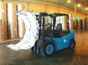 China 750mm Pad Size Forklift Truck Attachments Rotating Paper Roll Clamp on sale