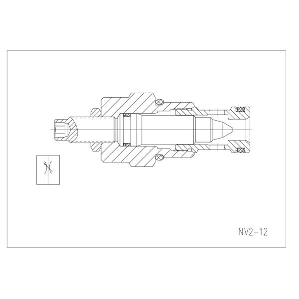 NV2-12 Adjustable Hydraulic Cartridge Needle Valve for Industry Hydraulic Power Unit