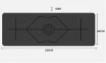 5mm Pu Rubber Yoga Mat Customized Posture Line Natural Rubber Anti Slip and