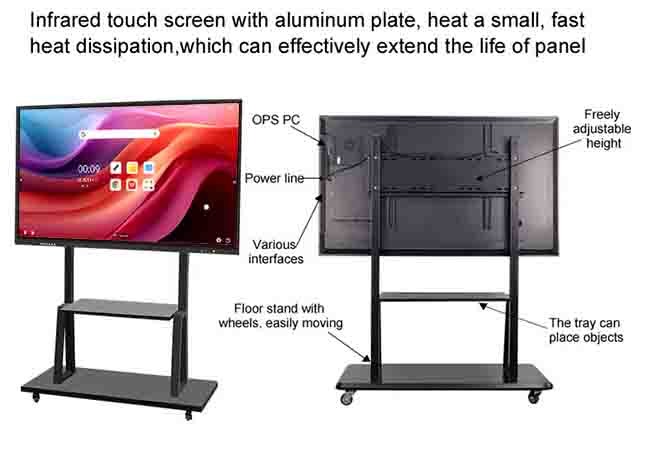 Android 4K LCD Interactive Flat Panel Classroom 110in Intelligent Interactive Panel