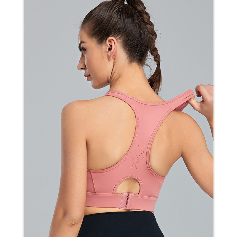 Running Crop Top Plus Size Sports Bra Active Stretch Shockproof With Breathable Mesh