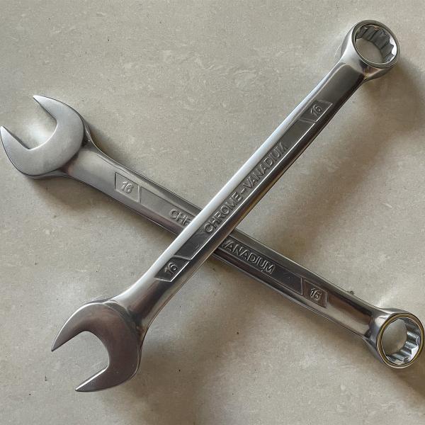 17mm Hot selling DIY DIN Standard Chrome Vanadium Chrome Plated Metric combination wrench