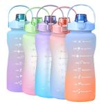 Unisex Sports Silicone Water Bottle Customized Logo 2000ml Water Bottle With