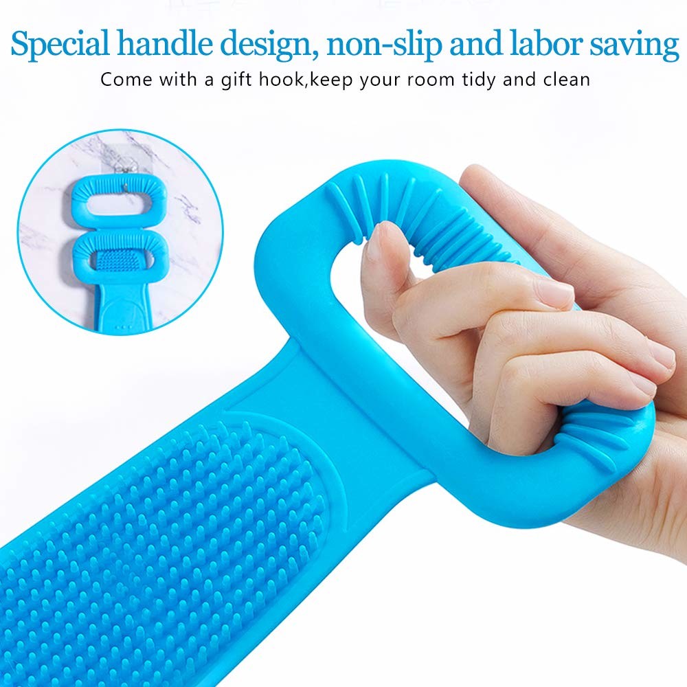 Extra Long Exfoliating Silicone Back Scrubber For Shower