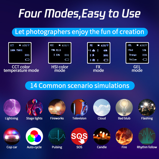 200w rgb full color led panel light with remote 2700-7500k video cameras photography lighting wireless dmx control