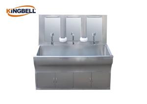 Wholesale Three Person Medical Grade Stainless Steel Sinks Ergonomics Leakage Protection from china suppliers