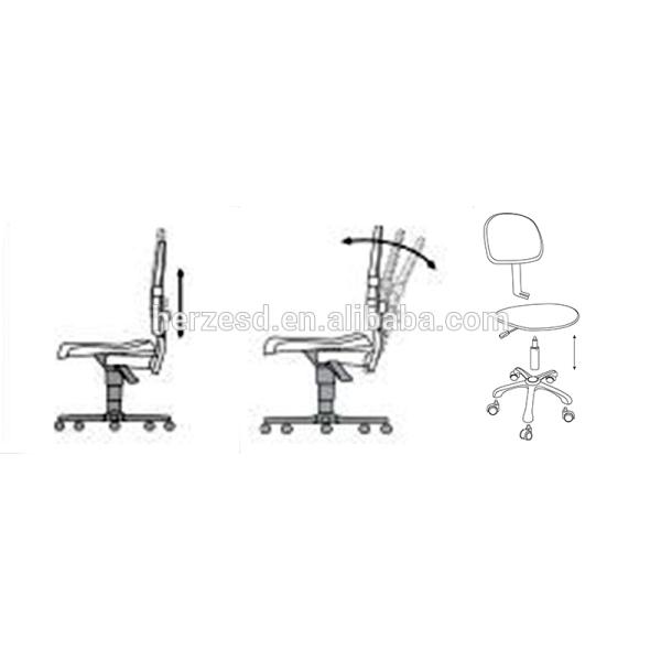 Cleanroom Antistatic Chairs ESD Office Swivel Stools Lab Chair With Armrest