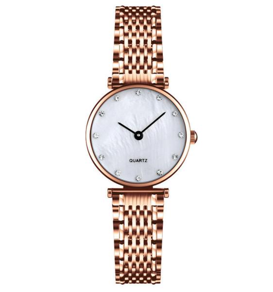 Q026 fashion girls womans quartz watches ladies quartz stainless steel case back